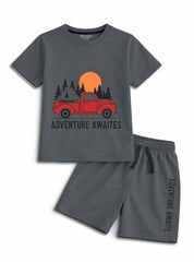 Boys Adventure Truck Shorts Set