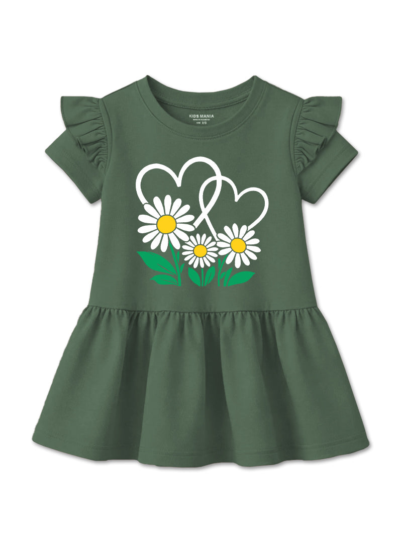 Girls Floral Heart Frock