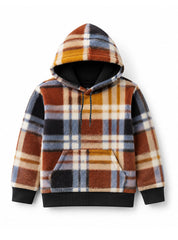 Timber Plaid Kids Fleece Hoodie