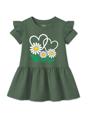 Girls Floral Heart Frock