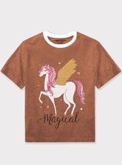 GIRLS T-SHIRT MAGICAL UNICORN