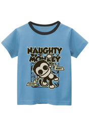 NAUGHTY MONKEY PRINTED BOYS T-SHIRT