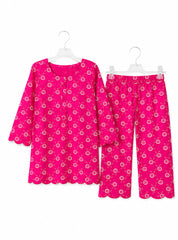 Pink Blossom Printed Suit