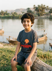 Boys Adventure Truck Shorts Set