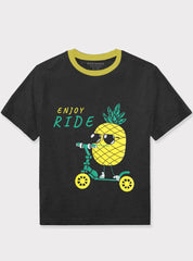 Boys T-Shirt Enjoy Ride Dark Grey