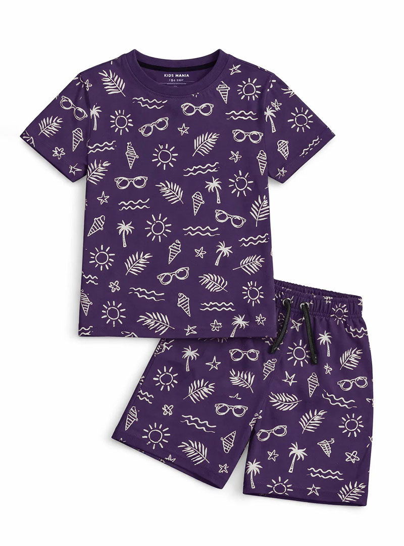 Boys Summer Wave Short Set