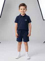 Boys Navy Classic Polo Short Set