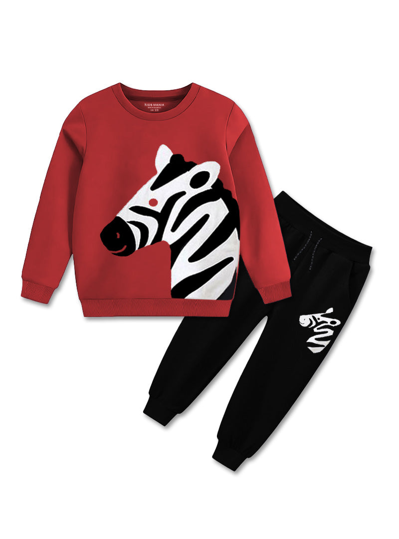 winter fleece tracksuit for kids 