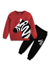 winter fleece tracksuit for kids 