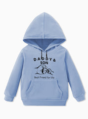 Daddy and Son Best Friend Forever Winter Hoodie For Boys
