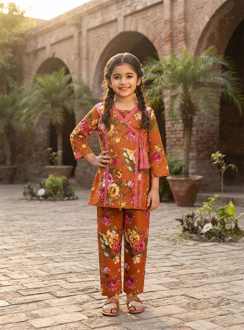 Girls Blossom Charm Kurti Set