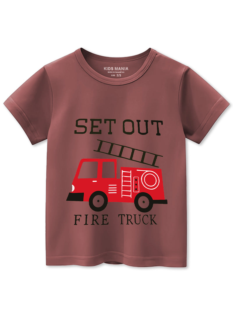 Boys Fire Truck Graphic Tee