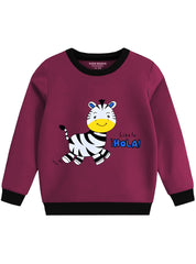 Little I Hola Print Fleece Sweatshirt