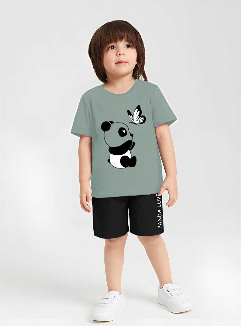 Panda Printed Summer Tee & short