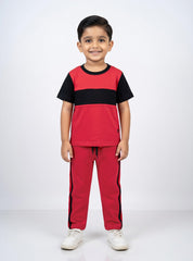 Boys Red and Black Tracksuit