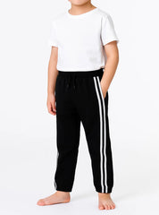 White Stripes Warm Fleece Trouser For Boys