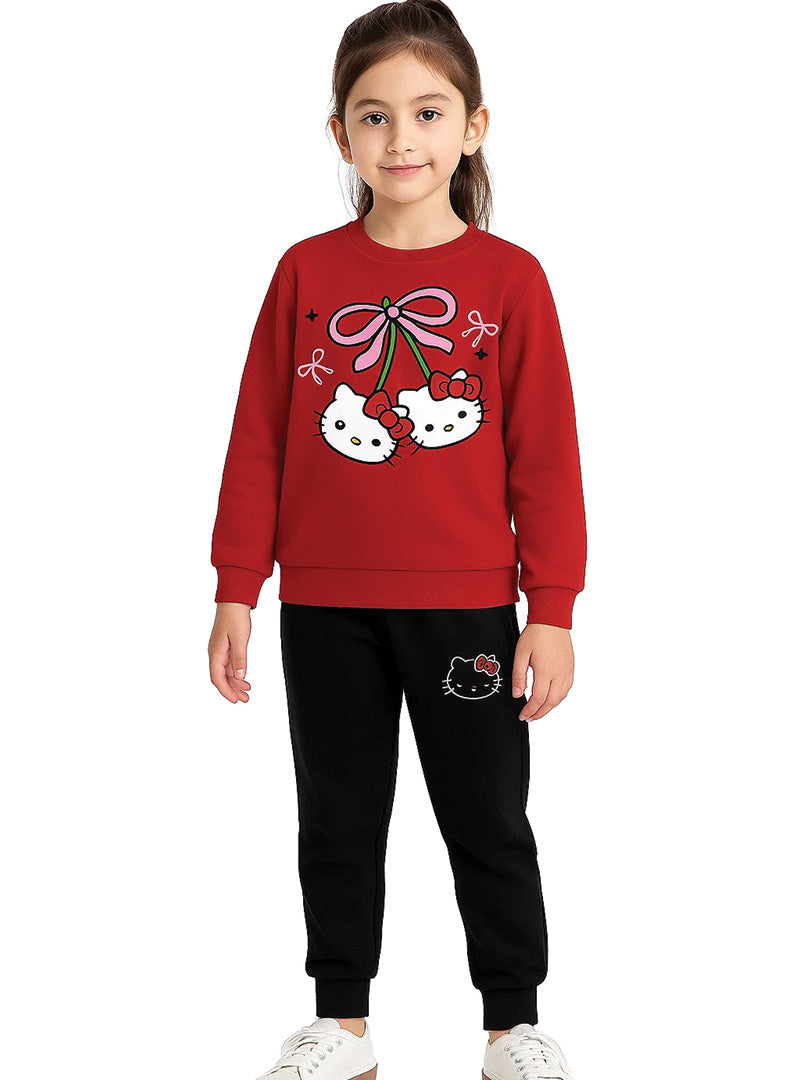 Hello Kitty Cherry Bow Tracksuit For Girls