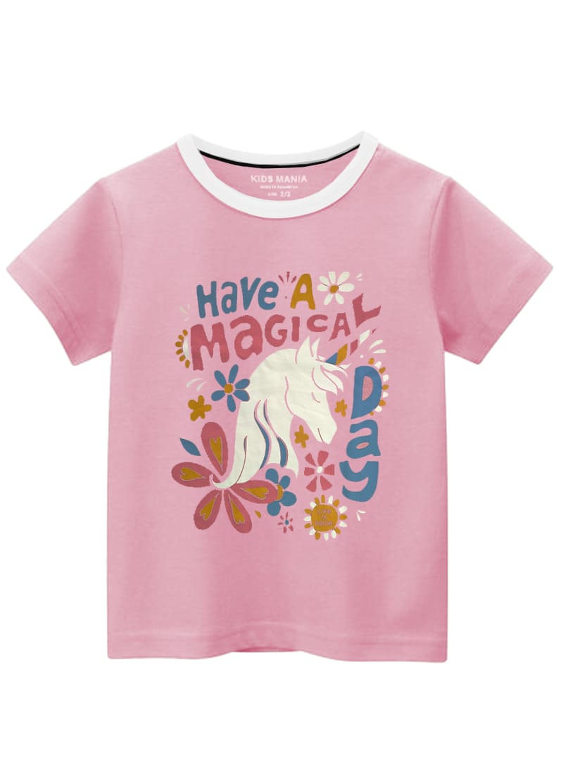 GIRLS T-SHIRT HAVE A MAGICAL UNICORN