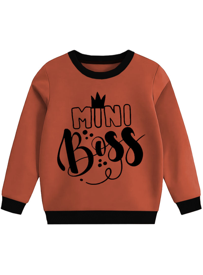 KIDS FLEECE SWEATSHIRT- MINI BOSS ( MULTICOLOR 2)