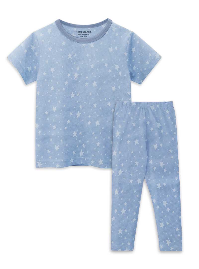 Full Printed White Star Cotton Set