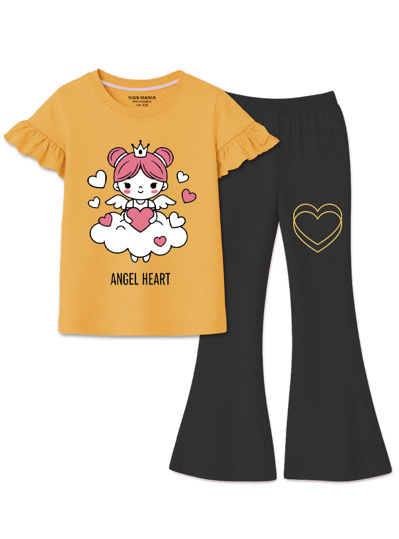 Girls Angel Heart Co Ord Set