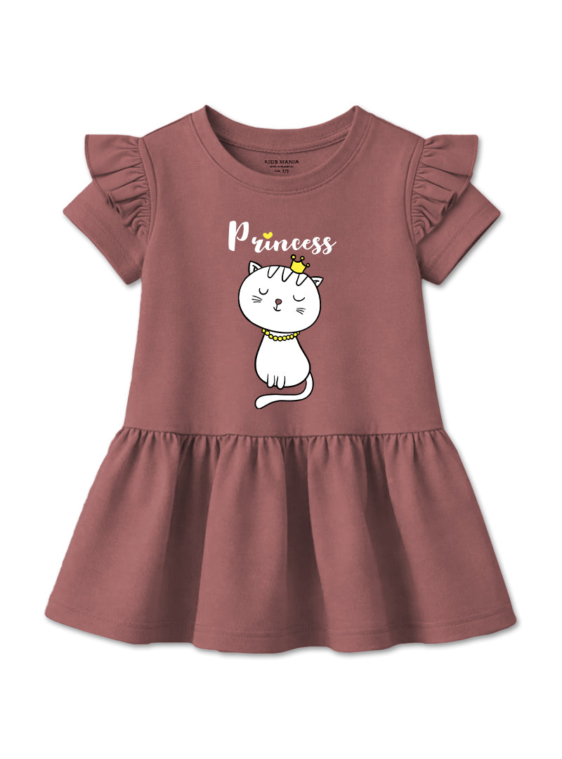 Girls Princess Kitty Frill Frock