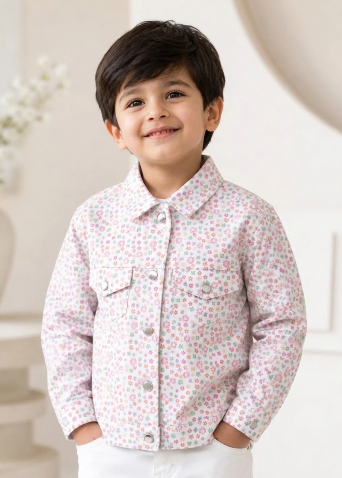 Kids' Floral Print Lightweight Jacket