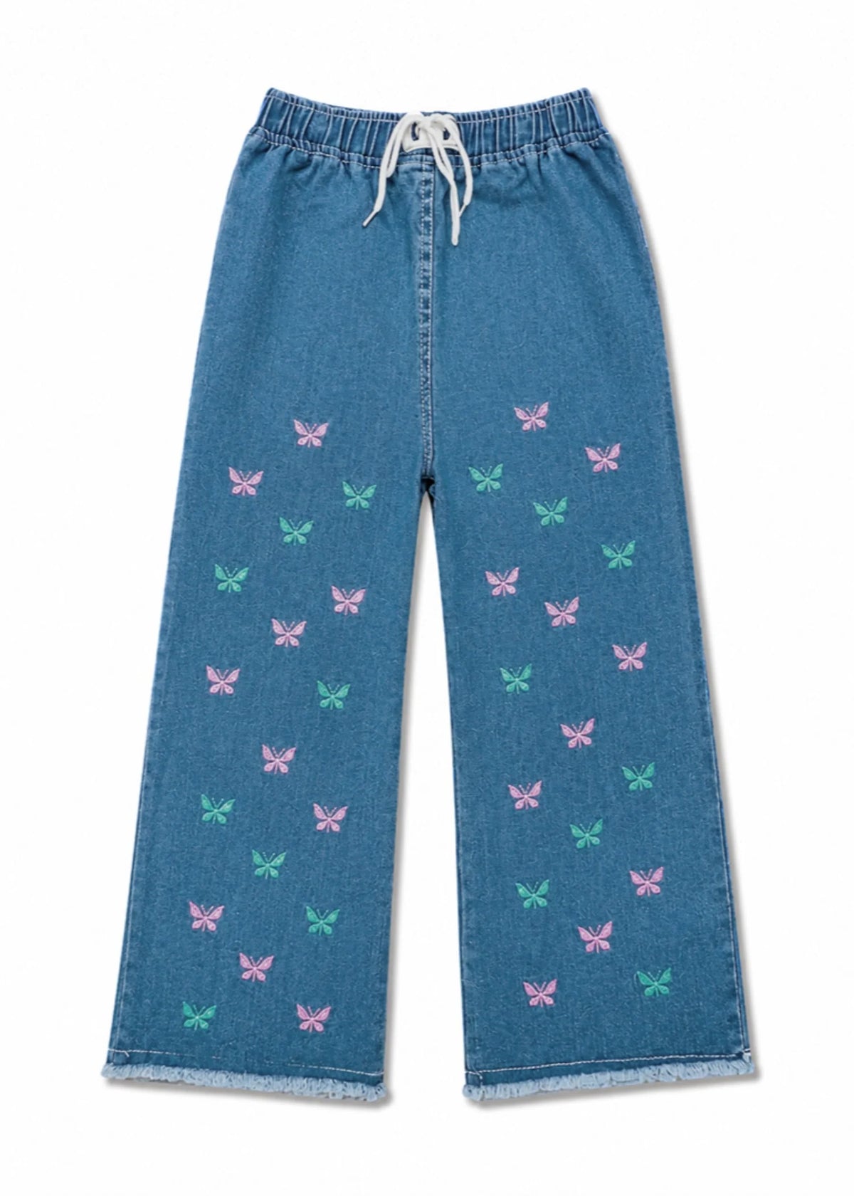Girls Butterfly Breeze Wide-Leg Jeans