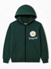 Daisy Bloom Girls Zip Hoodie