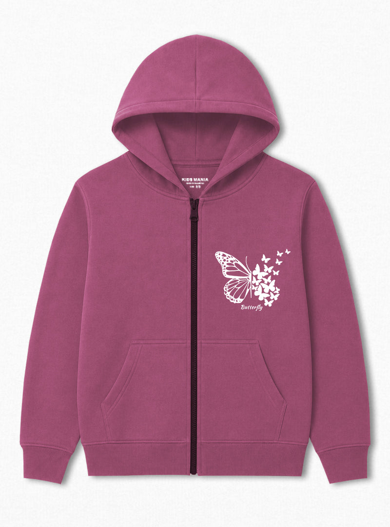 Butterfly Whisper Zip Hoodie