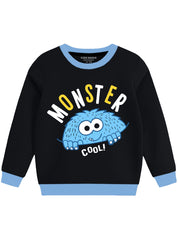 Cool Monster Cartoon Print Sweatshirt