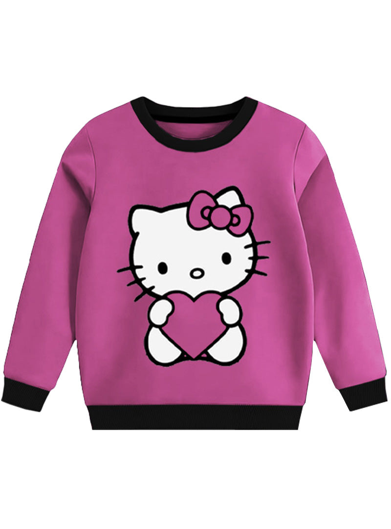 Beautiful Kitty Design Fleece Sweatshirt