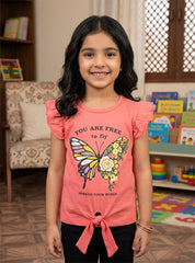 Girls You Are Free Butterfly Tee