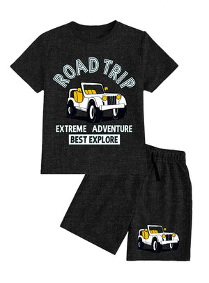 Charcoal black T Shirt for Boy