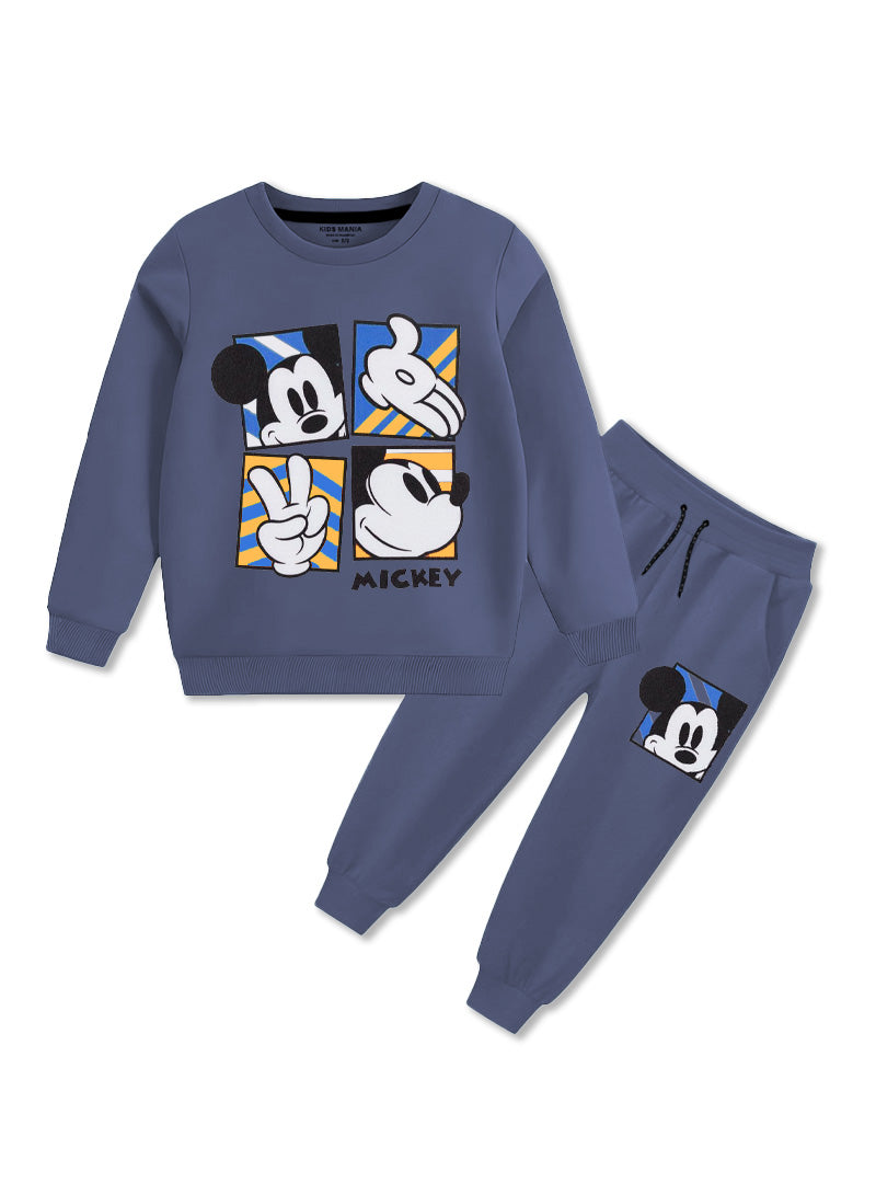 Mickey Mouse Cartoon Printed Tracksuit for Boys 