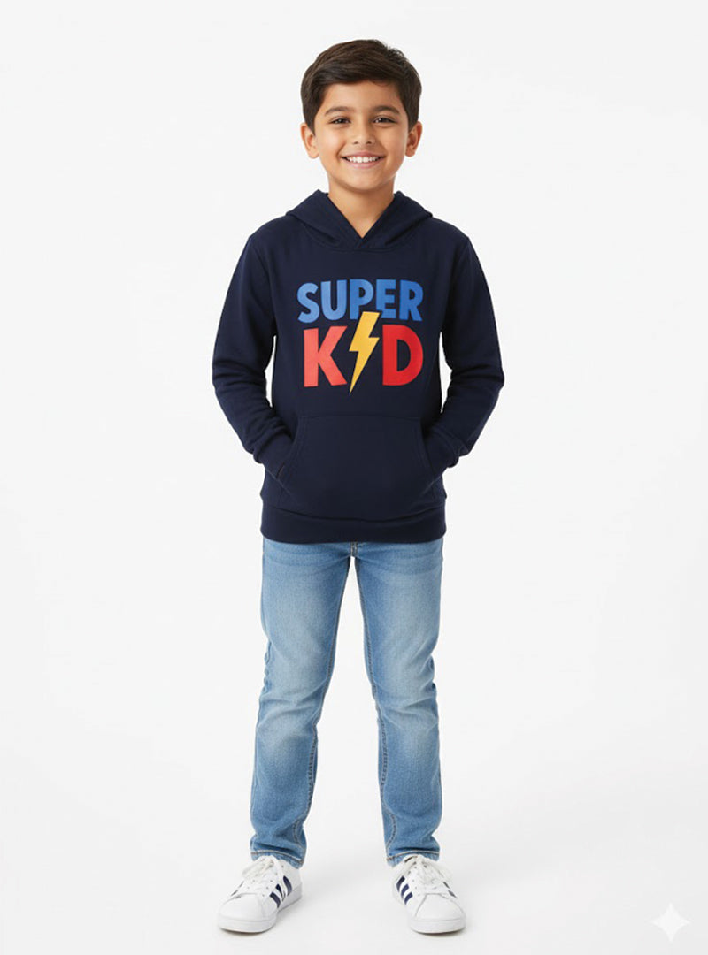 Boys Super Kid Fleece Hoodie - Cozy and Playful