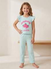 Girls Strawberry Sweet Sleeveless Co ord Set
