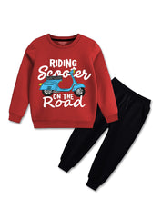 stylish fleece tracksuit for boys 