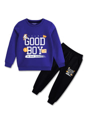 Winter fleece tracksuit for boys in soft warm fabric