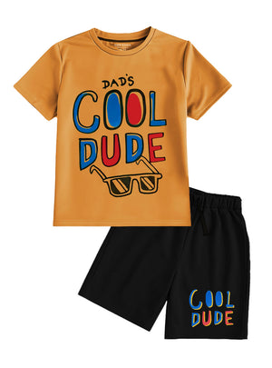 Goldenrod, black Co ord Sets for Boy