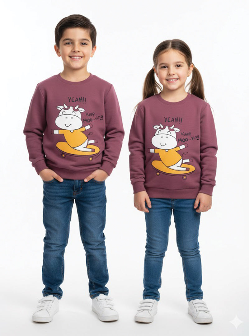 Warm boys sweatshirt with soft fleece