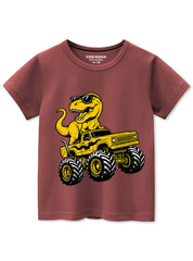 Boys Dino Monster Ride Graphic Tee