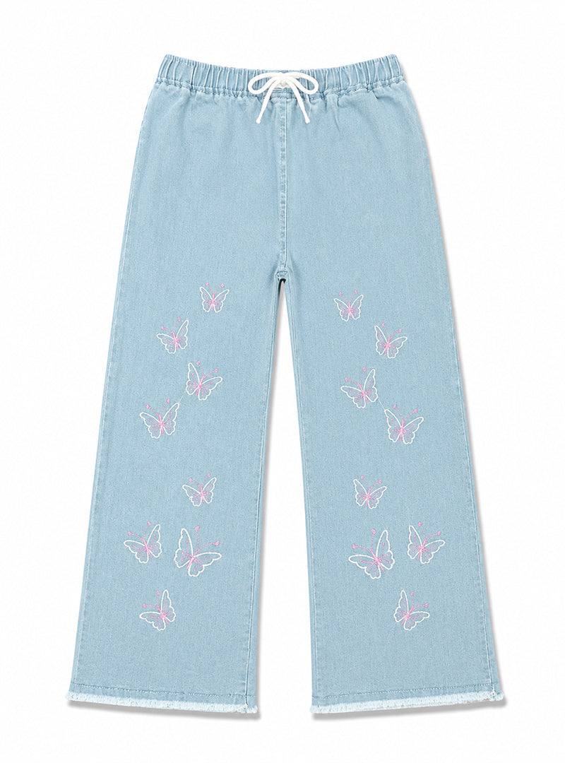 Girls  Wide-Leg Jeans Butterfly Whisper
