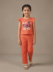 Girls Sunset Orange Mama Mini Butterfly Set