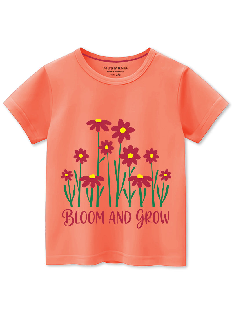 Girls Bloom Grow Graphic Tee