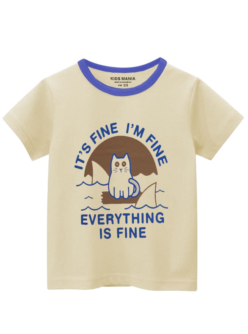 KIDS T-SHIRT IT'S FINE I'M EVERYTHING IS FINE