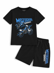 Boys Bike Racer Graphic Short Set