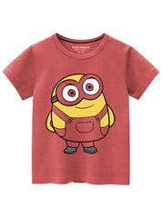 Minion Cartoon Print T-Shirt for Kids