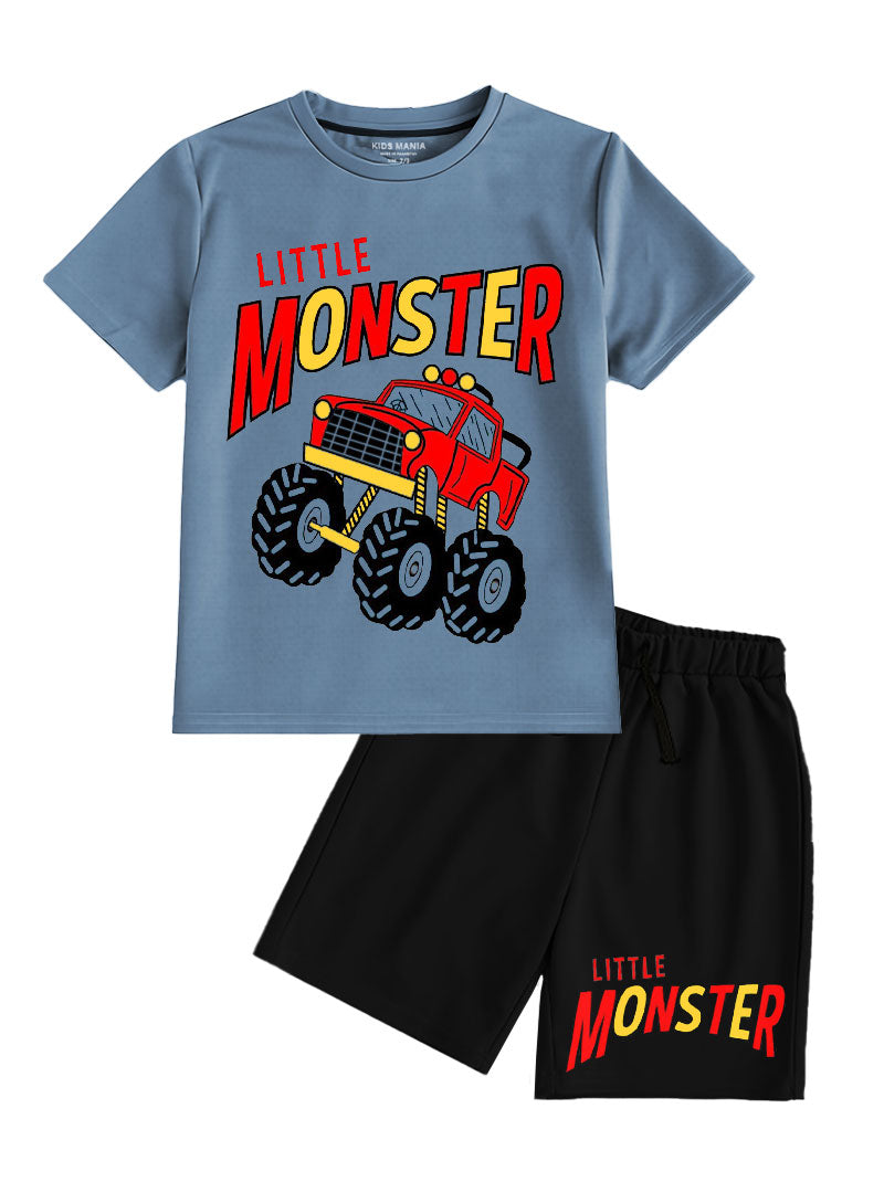cotton Co ord Sets in Black, steel blue