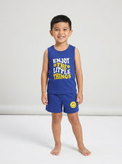 Boys Enjoy Little Things Sleeveless Co ord Set